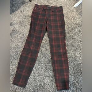 Liverpool Straight Leg Plaid Pants